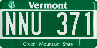 VT license plate NNU371