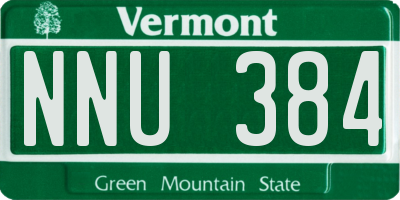VT license plate NNU384