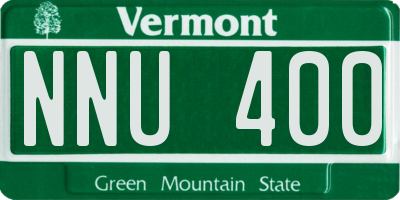 VT license plate NNU400