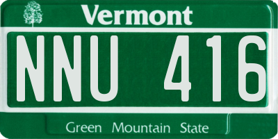 VT license plate NNU416