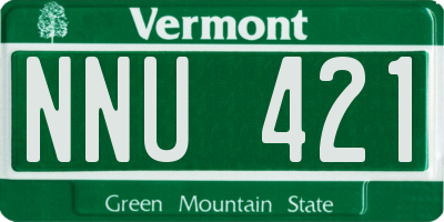 VT license plate NNU421