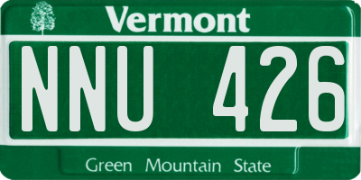 VT license plate NNU426