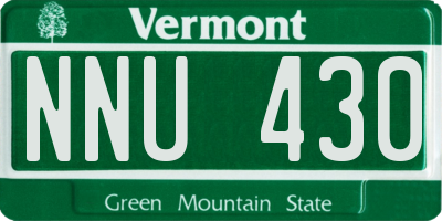 VT license plate NNU430