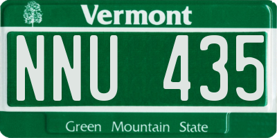VT license plate NNU435