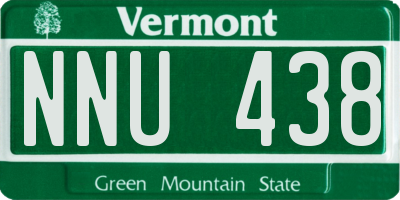 VT license plate NNU438