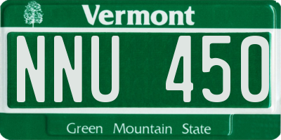 VT license plate NNU450