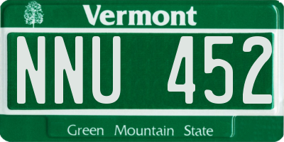 VT license plate NNU452
