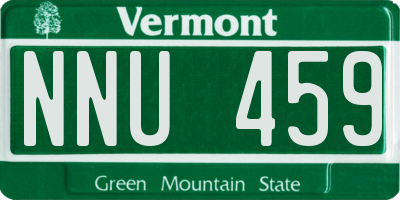 VT license plate NNU459