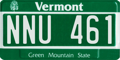 VT license plate NNU461