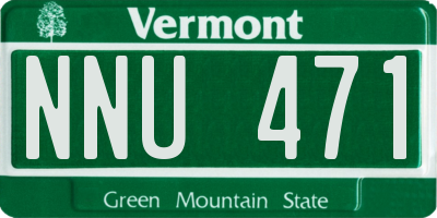 VT license plate NNU471
