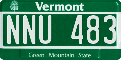 VT license plate NNU483