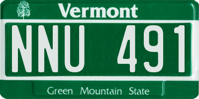 VT license plate NNU491