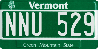 VT license plate NNU529
