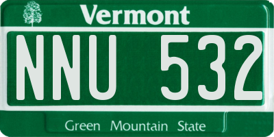 VT license plate NNU532