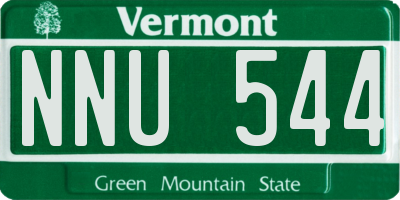 VT license plate NNU544