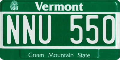 VT license plate NNU550