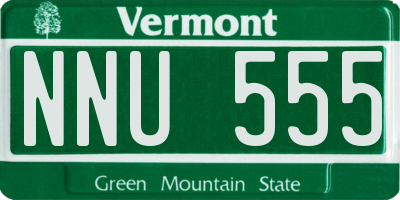 VT license plate NNU555