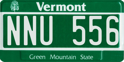 VT license plate NNU556