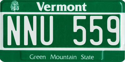 VT license plate NNU559