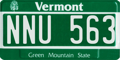 VT license plate NNU563