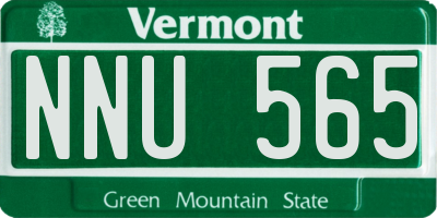 VT license plate NNU565