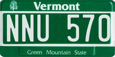 VT license plate NNU570