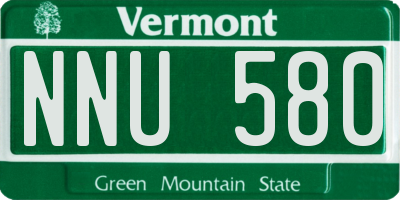 VT license plate NNU580