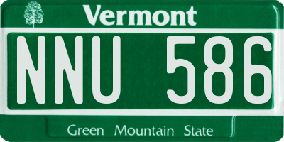 VT license plate NNU586