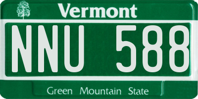 VT license plate NNU588