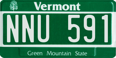 VT license plate NNU591