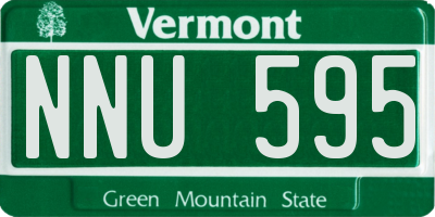 VT license plate NNU595