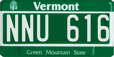 VT license plate NNU616