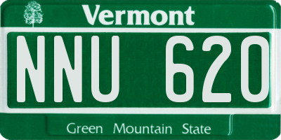VT license plate NNU620