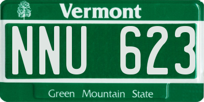 VT license plate NNU623