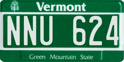 VT license plate NNU624