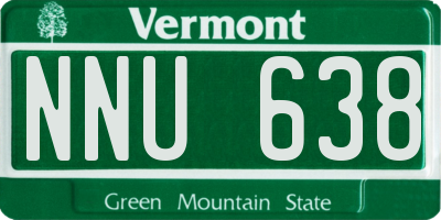 VT license plate NNU638