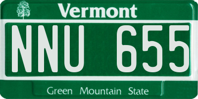 VT license plate NNU655