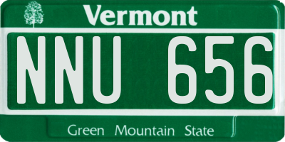 VT license plate NNU656