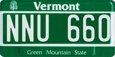 VT license plate NNU660