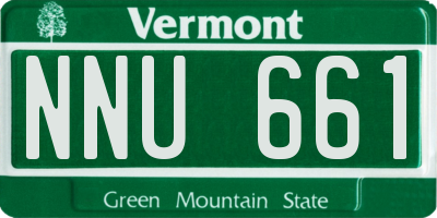 VT license plate NNU661
