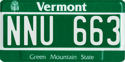 VT license plate NNU663
