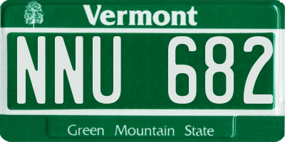 VT license plate NNU682