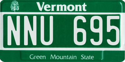 VT license plate NNU695