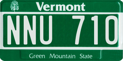 VT license plate NNU710