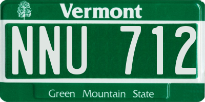 VT license plate NNU712