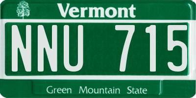 VT license plate NNU715