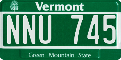 VT license plate NNU745