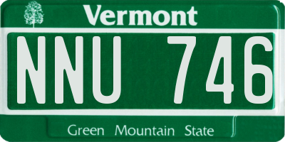 VT license plate NNU746