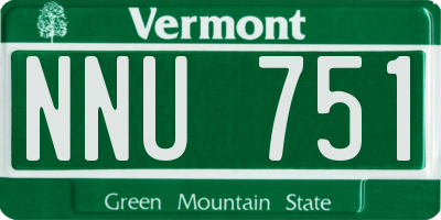 VT license plate NNU751