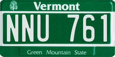 VT license plate NNU761